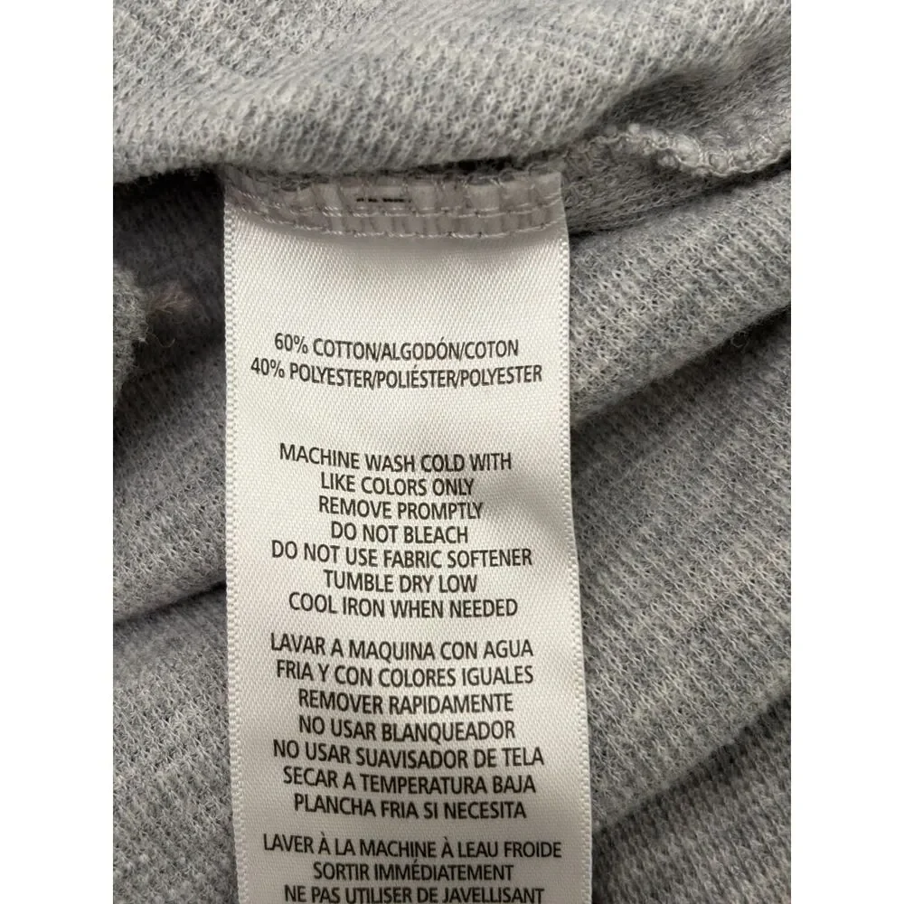 Calvin Klein Performance Womens Medium Gray Waffle Knit Zip Up Hoodie Jacket
